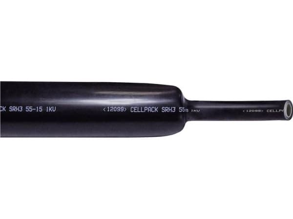 CellPack 127418 Krympeslange med lim Sort 22 mm 6 mm Krympningshastighed:3:1 1 stk