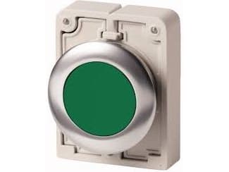 Eaton M30C-FD-G Painonappi litteä, pyöreä, kromattu vihreä 1 kpl
