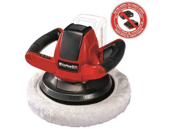 Einhell CE-CB 18/254 trådløs polermaskin Ø254 mm 18V m/batteri og lader - Uten batteri og lader - SOLO