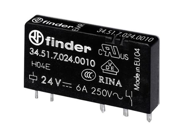 Finder 34.51.7.024.5010 PCB-relä 24 V/DC 6 A 1 x växelkontakt 1 st