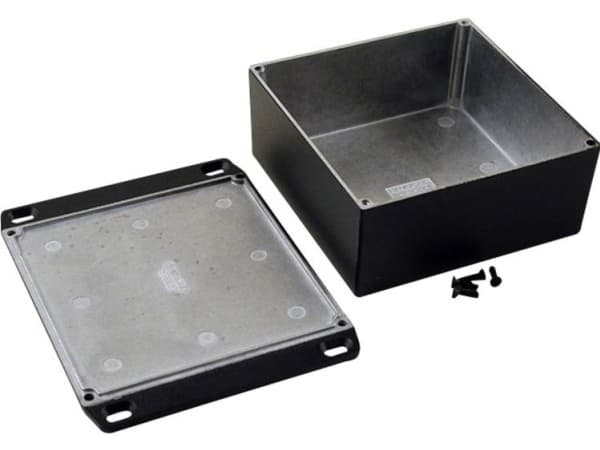 Hammond Electronics Hammond Electronics 1590KKFLBK Universal-kaappi 125 x 125 x 56 Alumiini Musta 1 kpl Hammond Electronics 1590KKFLBK Universal-kaap
