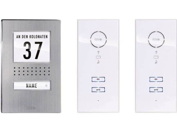 m-e modern-electronics Ovensoittojärjestelmä Langallinen Täydellinen 1 perheen talo Hopea, Valkoinen