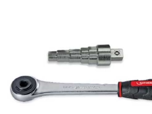 ROTHENBERGER Liitinavain ja räikkäavain 1/2" koko 3/8, 1/2, 3/4 ja 1"