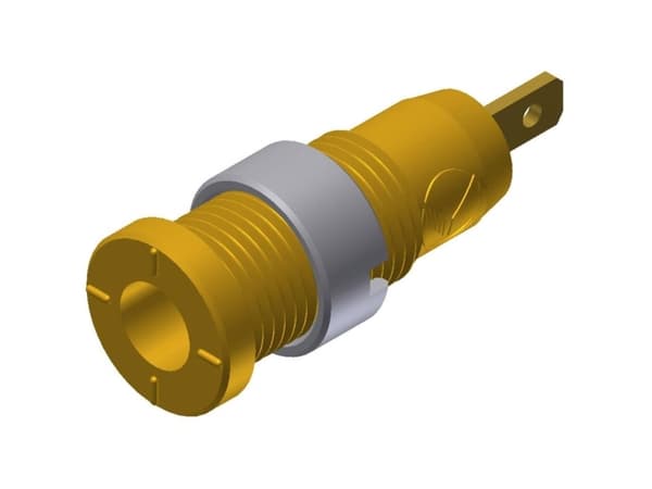 SKS Hirschmann MSEB 2610 F 2,8 Au Sikkerheds-laboratorietilslutning Tilslutning, indbygning lodret Stift-diameter: 2 mm Gul 1 stk