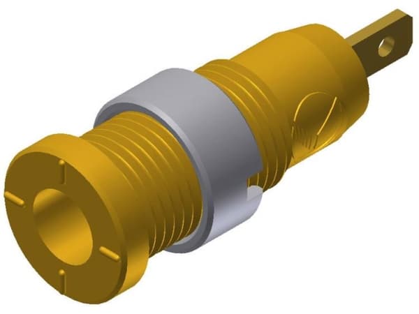 SKS Hirschmann MSEB 2610 F 2,8 Au Sikkerheds-laboratorietilslutning Tilslutning, indbygning lodret Stift-diameter: 2 mm Gul 1 stk