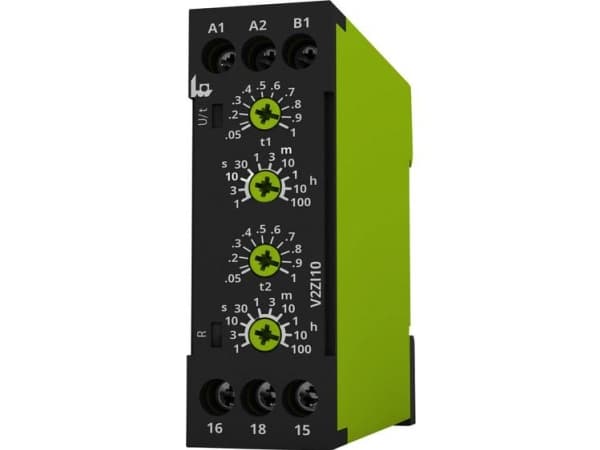 tele V2ZI10 12-240V AC/DC Aikarele Monikäyttöinen 1 kpl Aika-alue: 0,05 s - 100 h 1 x vaihtokosketin
