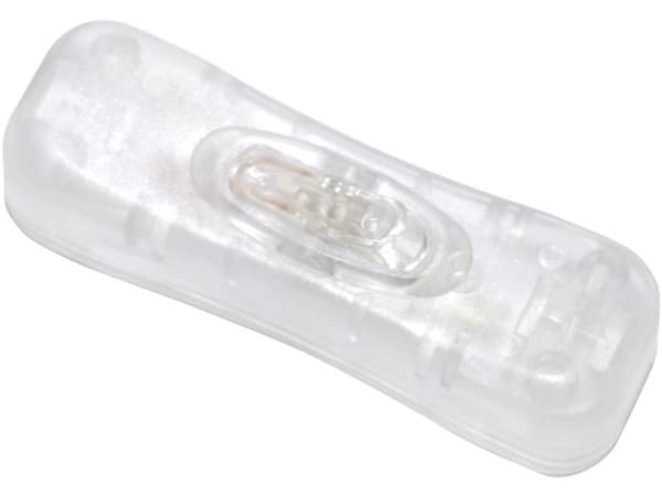 TRU COMPONENTS Snorafbryder Transparent 1 x Off/On 2 A 1 stk