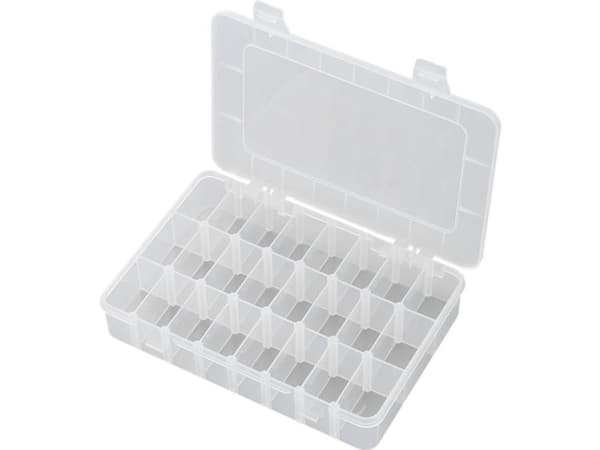 TRU COMPONENTS EKB-206 Valikoimalaatikko (L x S x K) 200 x 130 x 35 mm Lokeroiden lukumäärä: 24 Vaihteleva alajako 1 kpl