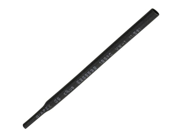 TRU COMPONENTS 1566748 Liimaton lämpökutisteputki Musta 1,50 mm 0,75 mm Lämpökutisteputki nopeus:2:1 15 metriä
