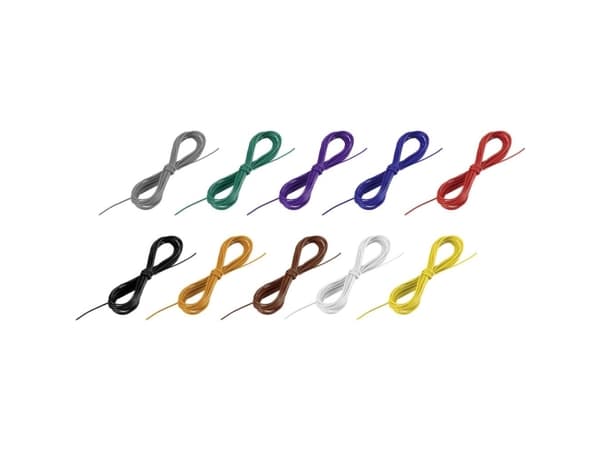 TRU COMPONENTS 1571110 Wire LiFY 1 x 0,08 mm² Svart, vit, blå, brun, röd, gul, grön, grå, orange, lila 50 m