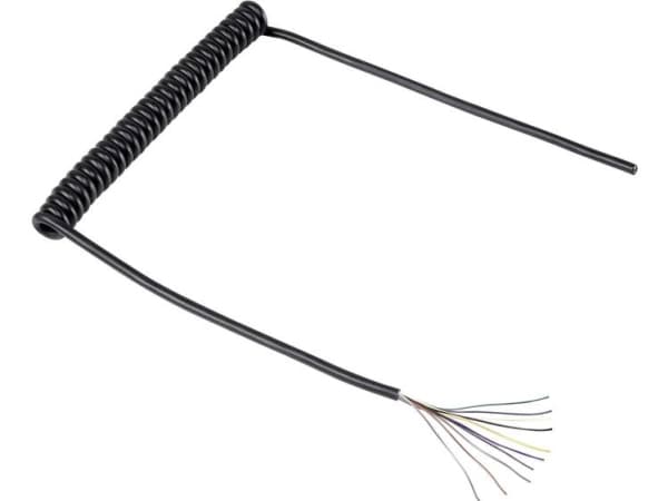 TRU COMPONENTS 1571517 Spiraalikaapeli 300 mm / 900 mm 10 x 0,12 mm² Lajittelu 1 kpl