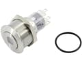 Pikkukuva 1 / 3: TRU COMPONENTS 1602495 TC-GQ22-A-22D/B/12V/S203 Trykknap 250 V 5 A 2 x Off/(On) Tastende Blå IP65 1 stk