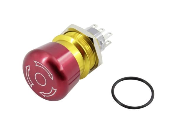 TRU COMPONENTS TC-GQ22-A-22TSB203 Nødstopknap 250 V 5 A 2 x sluttekontakt, 2 x brydekontakt IP65 1 stk