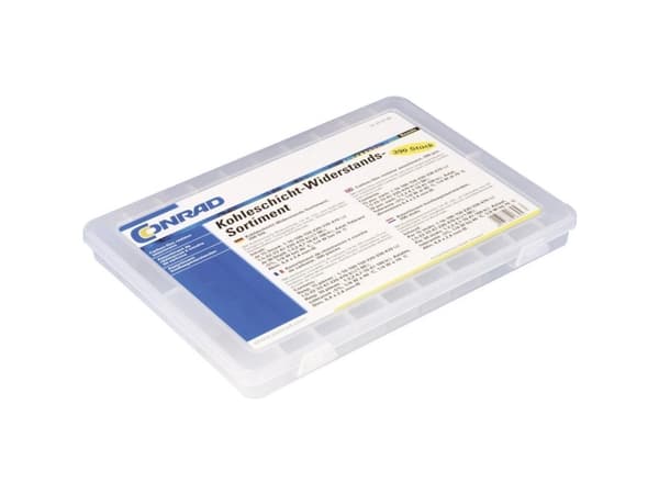 TRU COMPONENTS 418706 Kolbeläggningsmotståndssortiment med axialtråd 5 % 390 delar