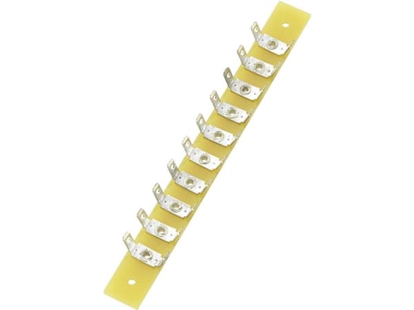 TRU COMPONENTS Loddeliste enkeltrække Samlet antal poler 10 Epoxyd (L x B x K) 100 x 10 x 1.6 mm 1 stk 1 stk