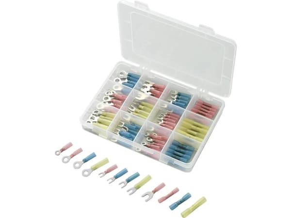 TRU COMPONENTS 549944 Klemmeforbindelsesstykker-sortiment 0.50 mm² - 6 mm² Rød, Blå , Gul 104 stk