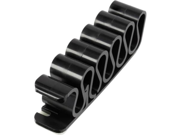TRU COMPONENTS Kaapeliklipsit Itsekiinnittyvät 630913 Musta 1 kpl