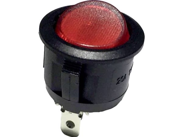 TRU COMPONENTS 700295 Vippekontakt R13-112B B/R LED 12V 12 V/AC 10 A 1 x Off/On Klikkende 1 stk