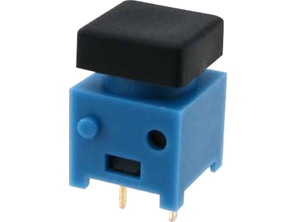 TRU COMPONENTS 703524 DS660S-S BK Trykknap 100 V 1 A 1 x Off/(On) Tastende (L x B) 10 mm x 10 mm 1 stk