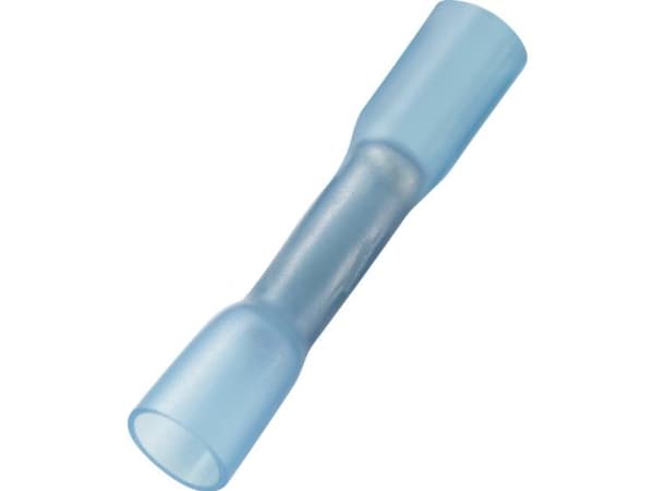 TRU COMPONENTS 739128 Crimpkonnektor Med krympeslange 1.50 mm² Helisoleret Blå 30 stk