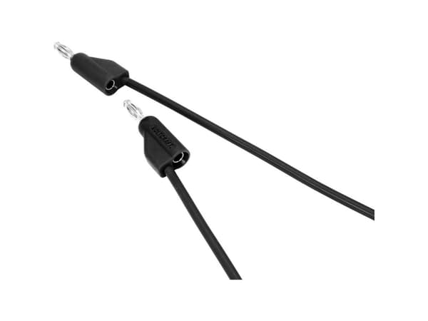VOLTCRAFT MSB-100-1-SW Prøveledning 4 mm-stik 4 mm-stik 1.00 m Sort 1 stk