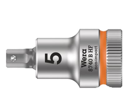 Wera 05003033001, Stikkontakt, 3/8", Metrisk, 1 hoder, 5 mm, Kromvanadiumstål