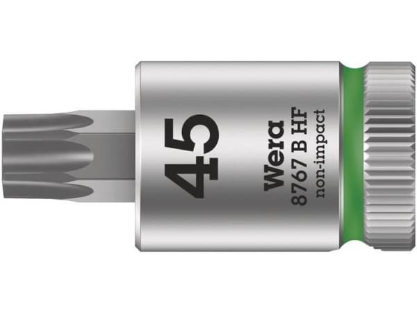 Wera 05003070001, Sokkel, 3/8", 1 huvud(er), T45, Krom-vanadium-stål, Krom