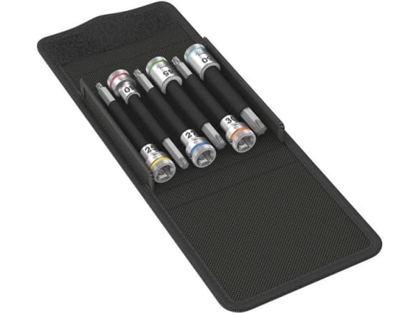 Wera 8767 B TORX HF 1, Støpselsett, 3/8", Metrisk, 6 hoder, 40,25,27,30,45,50 mm