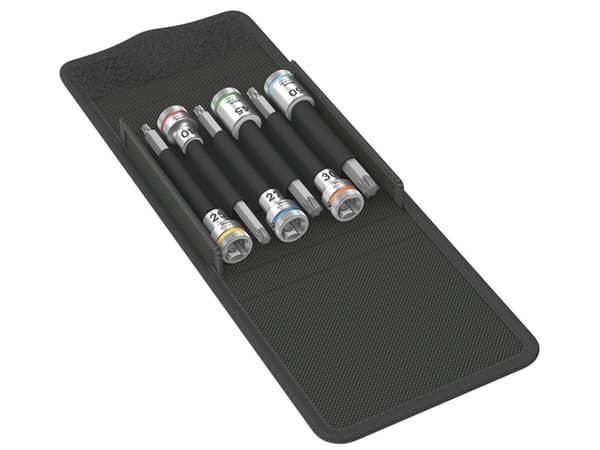 Wera 8767 B TORX HF 1, Støpselsett, 3/8", Metrisk, 6 hoder, 40,25,27,30,45,50 mm