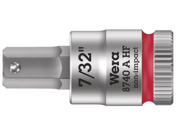 Wera 05003387001, Stikkontakt, 1/4", Imperisk, 1 hoder, 7/32", Kromvanadiumstål