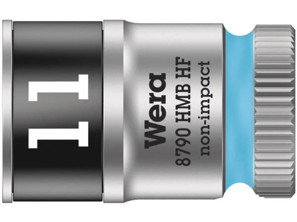 Wera 05003745001, Stikkontakt, 3/8", Metrisk, 1 hoder, 11 mm, Kromvanadiumstål