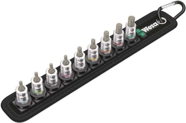 Wera 05003884001, 1/4, 1/8, 3/16, 3/32, 5/32, 5/64, 7/32, 7/64, 9/64, 269 g, 25,4 / 4 mm (1 / 4"), Taiwan