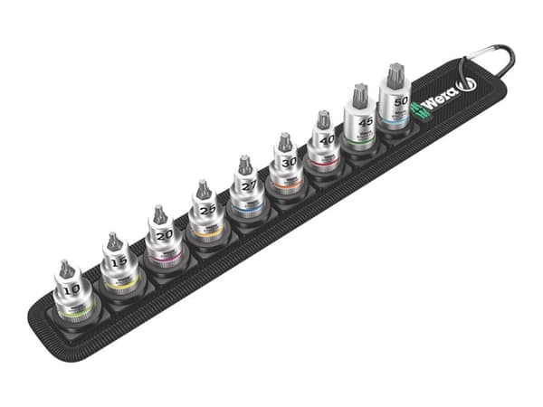 Wera Zyklop Belt B 3 TORX HF - Hylssats - 9 delar - 3/8" - torx