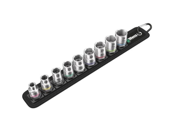 Wera Belt B 4 Zyklop - Pipenøkkelsett - 9 deler - inn textil box