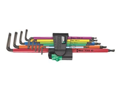 Wera 05024480001, L-torx-avain, T10,T15,T20,T25,T27,T30,T40,T8,T9, Monivärinen, 9 kpl