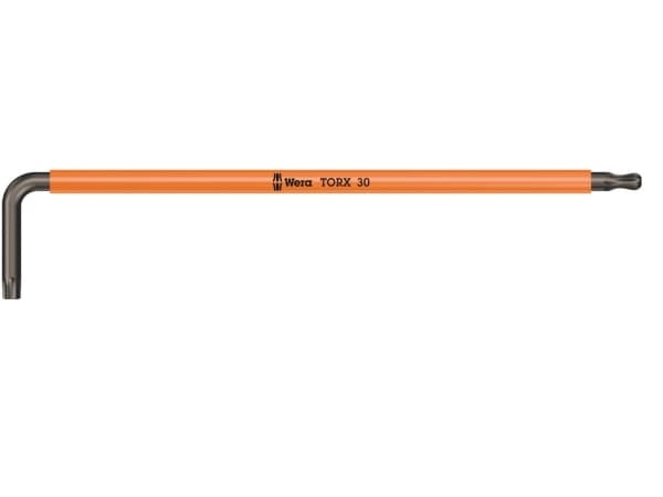 Wera 967 SPKXL, L-torx nyckel, T30, Orange, 195 mm, 37 mm, 1 styck