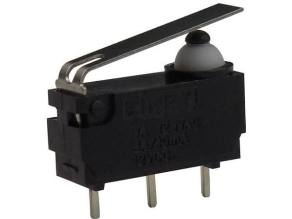 Zippy DW-N3S-01P0D-Z Mikrokytkin DW-N3S-01P0D-Z 12 V/DC 3 A 1 x On/(On) Painike 1 kpl 1 kpl
