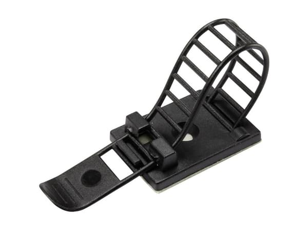 TRU KOMPONENTER WCT-85 Fästmuff Självhäftande, Skruvstång 1206772 Bunt-Ø-område 22 mm (max) Med fästband Svart 25 st