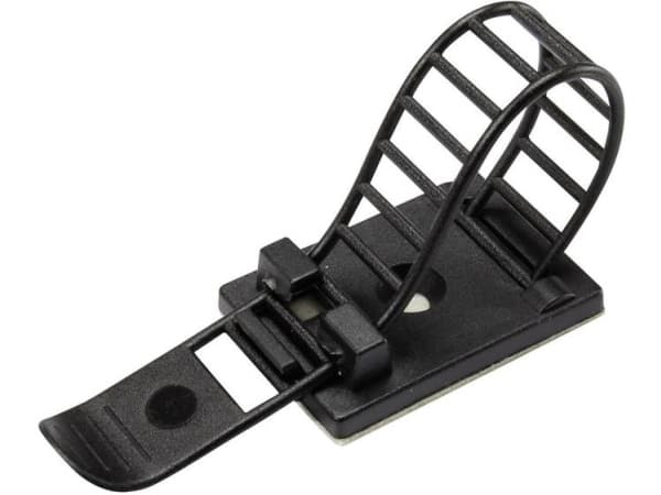 TRU KOMPONENTER WCT-85 Fästmuff Självhäftande, Skruvstång 1206772 Bunt-Ø-område 22 mm (max) Med fästband Svart 25 st