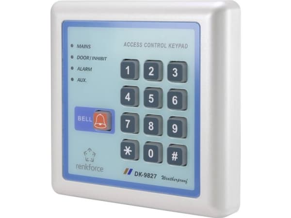Renkforce 1582598 Digitalt kodlås Uppbyggnadssats 12 V IP65 med belyst knappsats