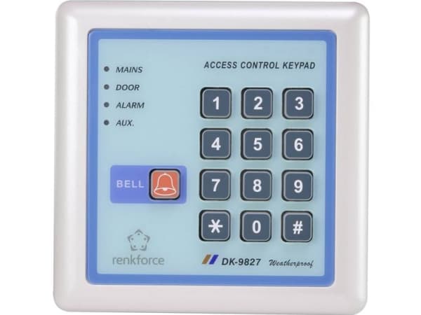 Renkforce 1582598 Digitaalinen koodilukko Pinta-asennussarja 12 V IP65 valaistulla näppäimistöllä