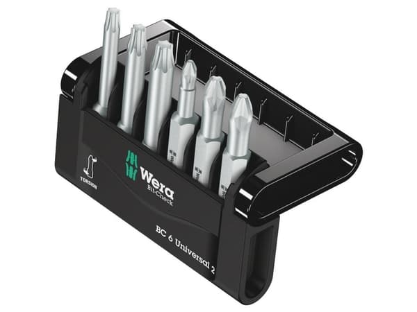 Wera Bit-Check, 6 stykker, firkant, 1, 2, 3, 1x # 1x50 mm 3x # 2x50 mm 2x # 3x50 mm