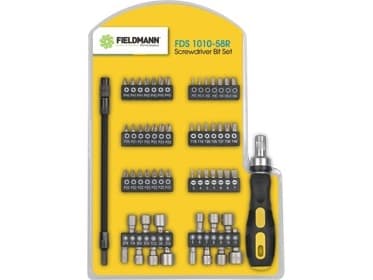 Fieldmann Skrutrekker, bits og hodesett Fieldmann FDS 1010-58R, 58 stk.