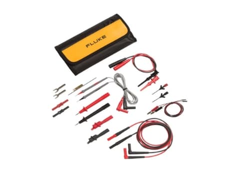 Fluke TLK287, Testkabel, sond och klämma, set, Svart, Grå, Orange, Röd