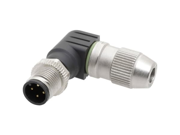 Harting 21 01 140 5081 Sensor-, aktuator-stik, M12 Stik, vinklet Pol-tal (RJ): 4 1 stk