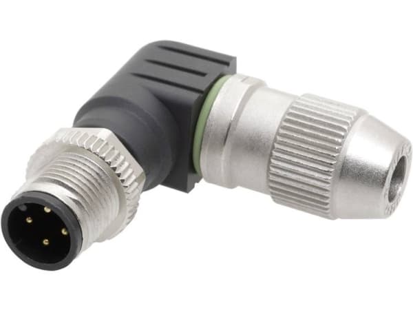 Harting 21 01 140 5081 Sensor-, aktuator-stik, M12 Stik, vinklet Pol-tal (RJ): 4 1 stk