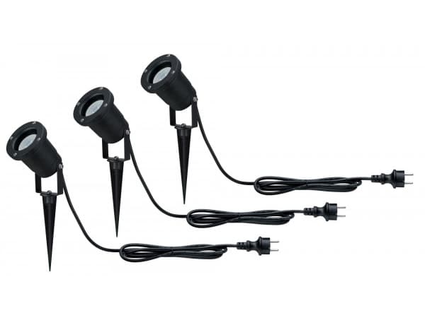 Paulmann 988.97, Markbelysning utomhus, Svart, Gjuten aluminium, IP65, Trädgård, Golvmontering