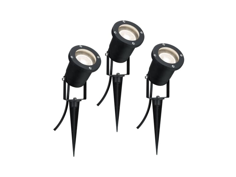 Paulmann 988.97, Markbelysning utomhus, Svart, Gjuten aluminium, IP65, Trädgård, Golvmontering