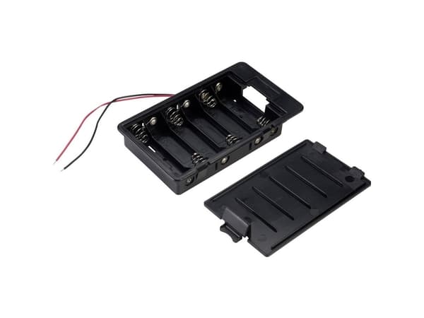 TRU COMPONENTS SBH361A Batteriholder 6 R6 (AA) Kabel