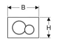 Miniatyrbilde 3 av 5: Geberit 115.770.21.5, Skylleplate, Kromfarget, Geberit, 246 mm, 13 mm, 164 mm